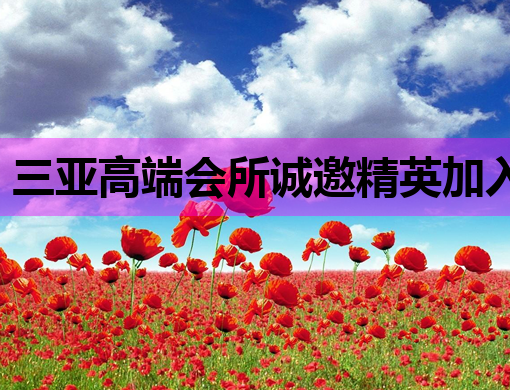 三亚高端会所诚邀精英加入——优厚待遇，共创美好未来