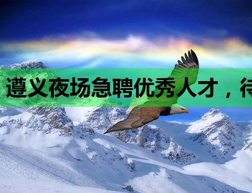 遵义夜场急聘优秀人才，待遇优厚，职位有限！