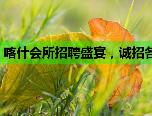 喀什会所招聘盛宴，诚招各界精英共襄盛举！