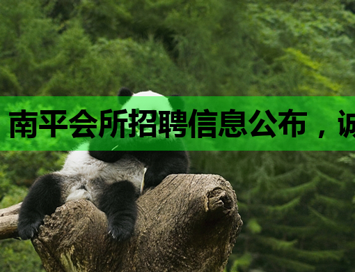 南平会所招聘信息公布，诚邀优秀人才加入！