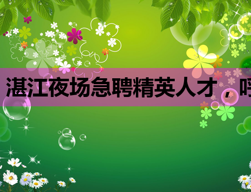 湛江夜场急聘精英人才，呼和浩特KTV、昆明夜总会同步招募