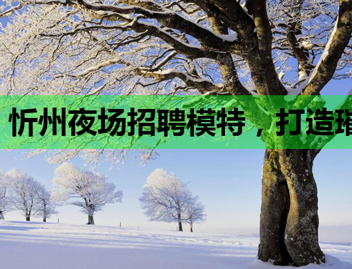 忻州夜场招聘模特，打造璀璨星途
