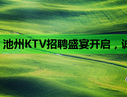 池州KTV招聘盛宴开启，诚邀您的加入！