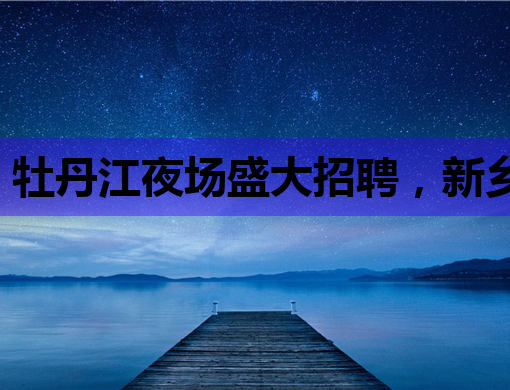 牡丹江夜场盛大招聘，新乡东营诚邀精英加入！