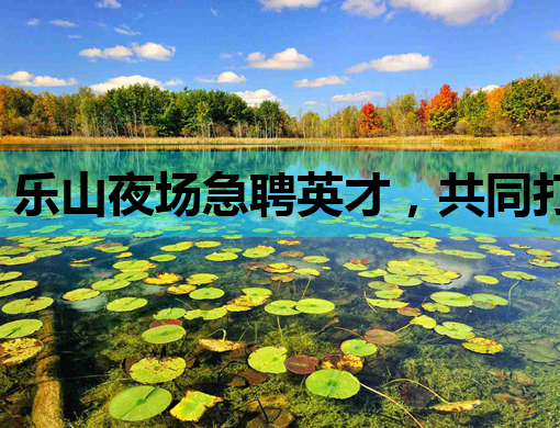 乐山夜场急聘英才，共同打造娱乐新地标
