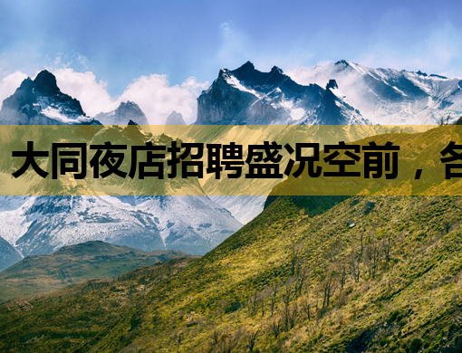 大同夜店招聘盛况空前，各岗位等你来挑战！