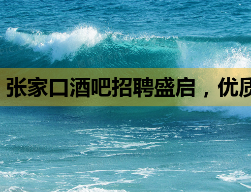 张家口酒吧招聘盛启，优质岗位等你来挑战！