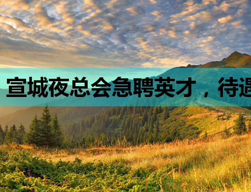 宣城夜总会急聘英才，待遇优厚，机不可失！