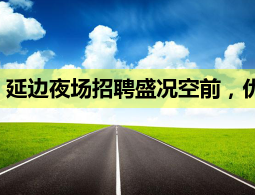 延边夜场招聘盛况空前，优质岗位等你来挑战！