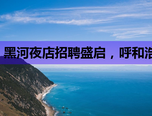 黑河夜店招聘盛启，呼和浩特酒吧模特及沈阳夜场职位等你来