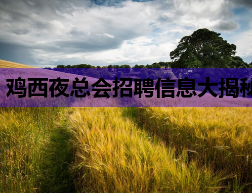鸡西夜总会招聘信息大揭秘